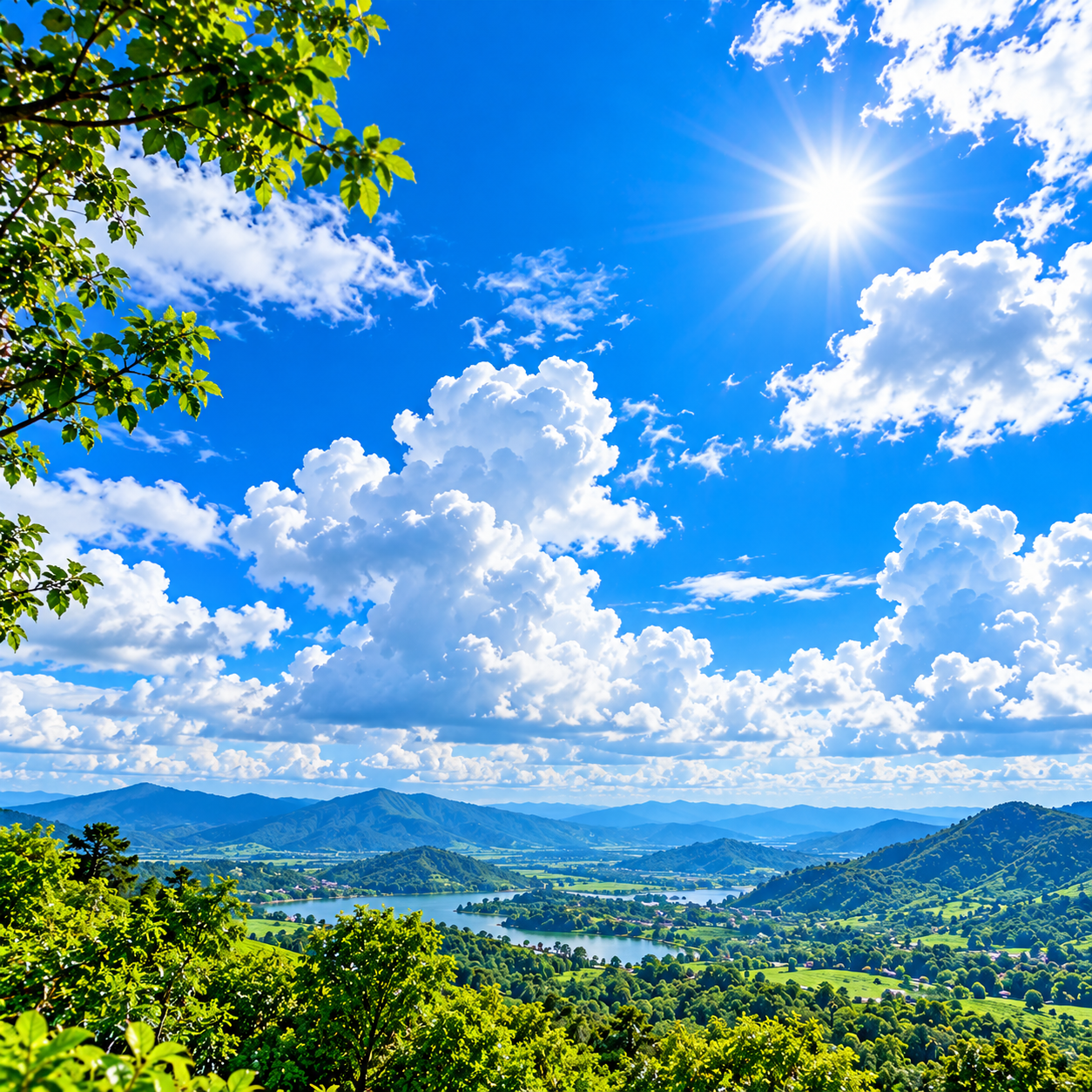 Blue sky and white clouds WhatsApp DP