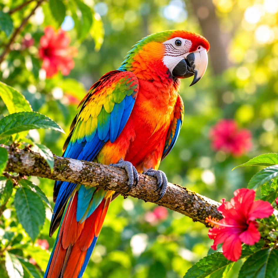 Colourful parrot WhatsApp DP