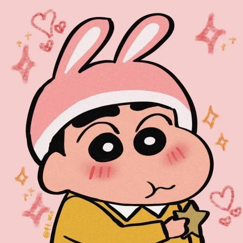 Cute cartoon Shinchan WhatsApp DP for girls with a playful character design