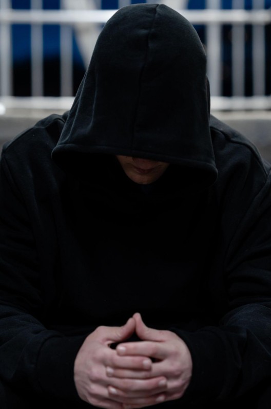 Dark sad DP for WhatsApp with a lonely silhouette