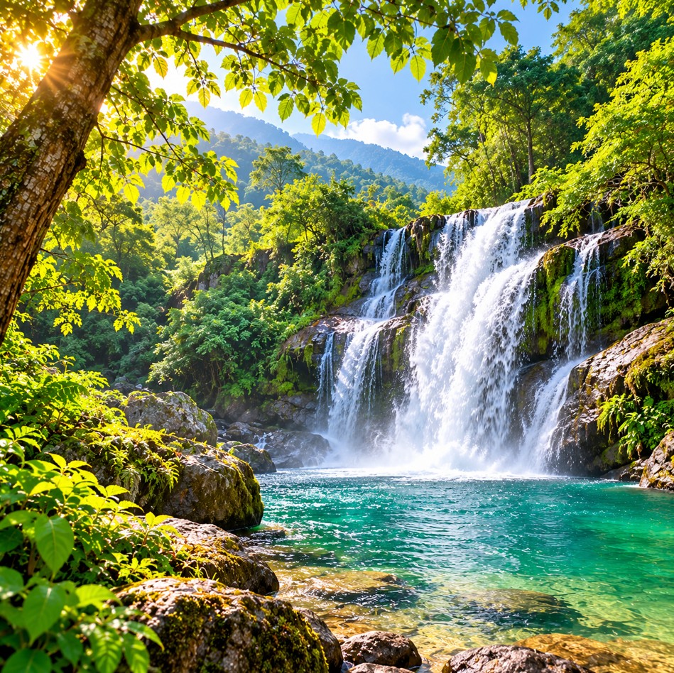 Forest waterfall best profile picture