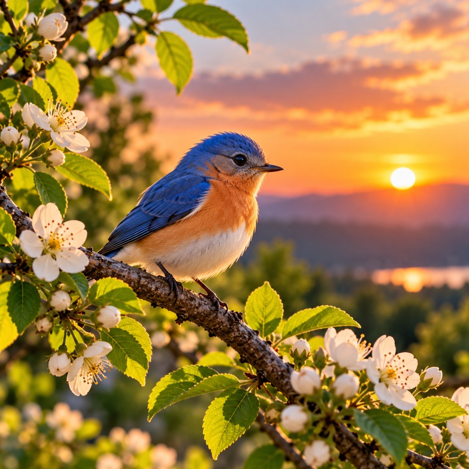 Little bird on a branch nature profile picture