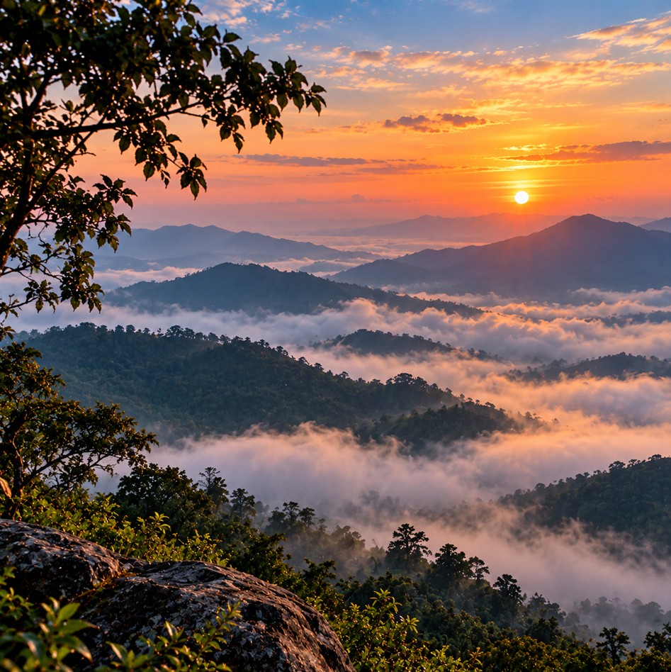 Misty mountain aesthetic profile picture