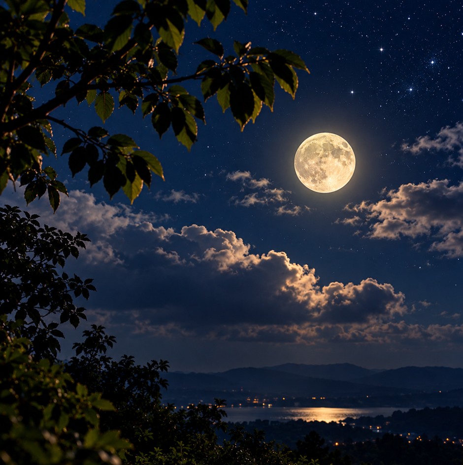 Moon in night sky WhatsApp DP