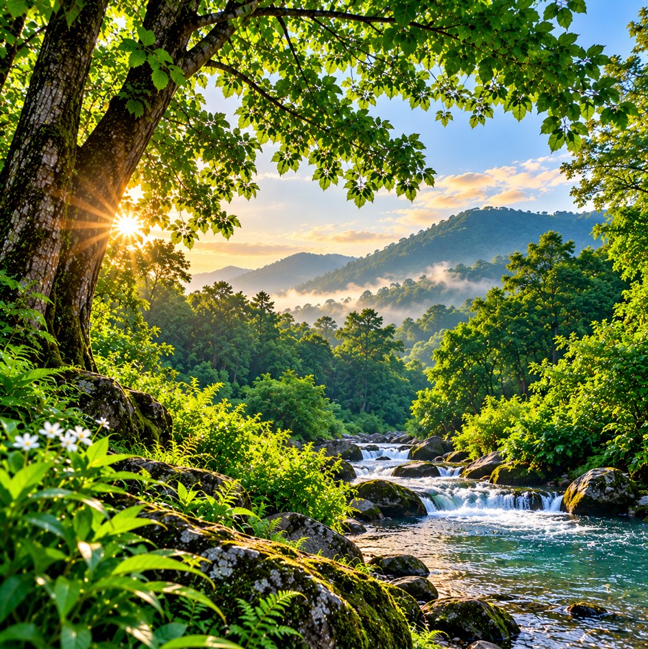 Peaceful green forest best profile picture