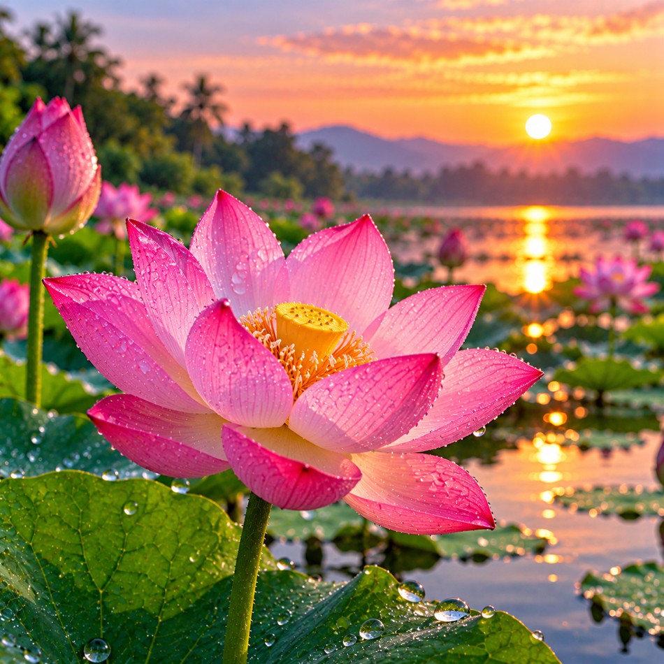 Pink lotus flower Instagram DP HD