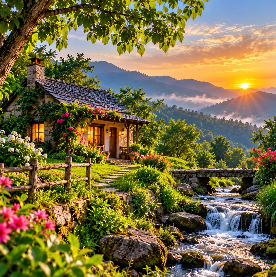 Small cottage in nature WhatsApp DP