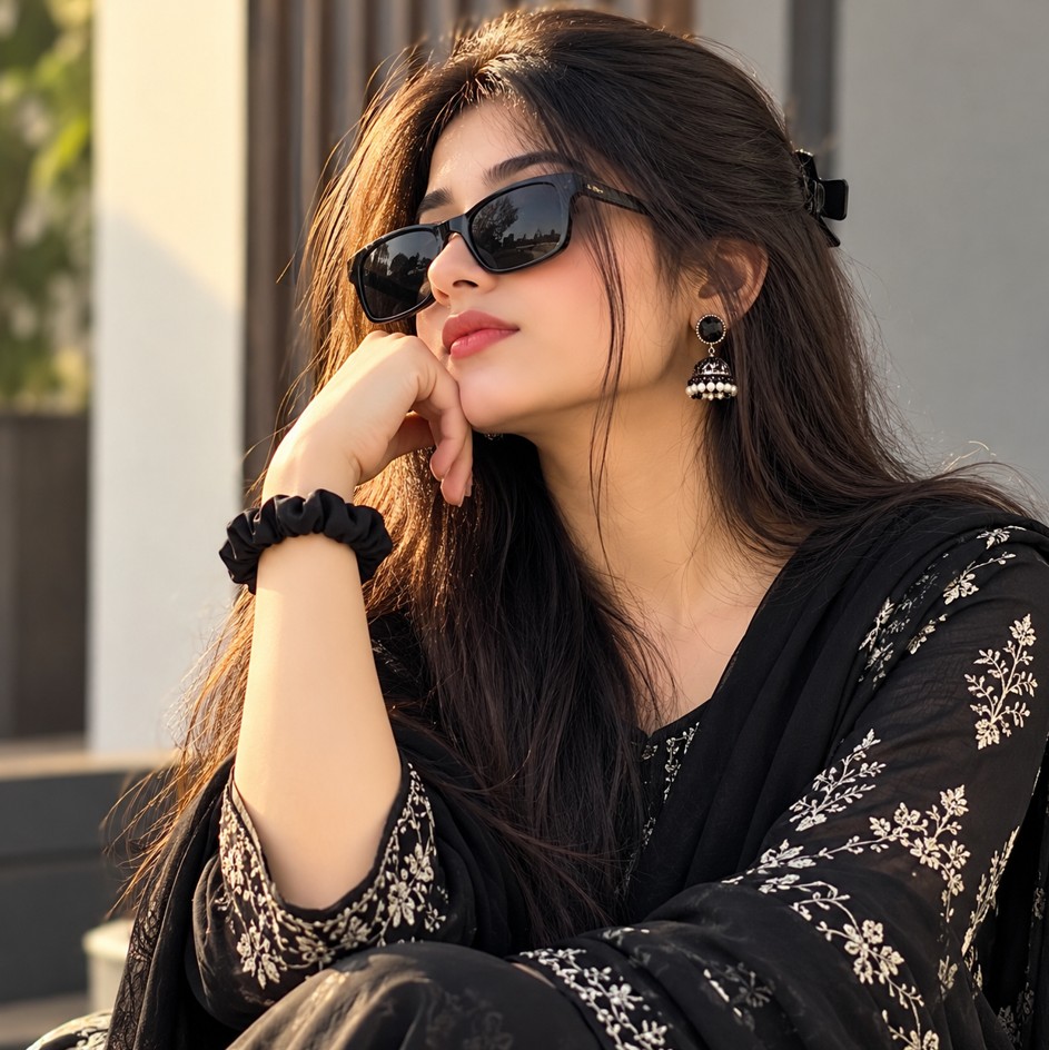 Ladki Ka Photo: 100+ Cute, Sad & Stylish Girl DP (2026) Stylish girl attitude DP in black outfit