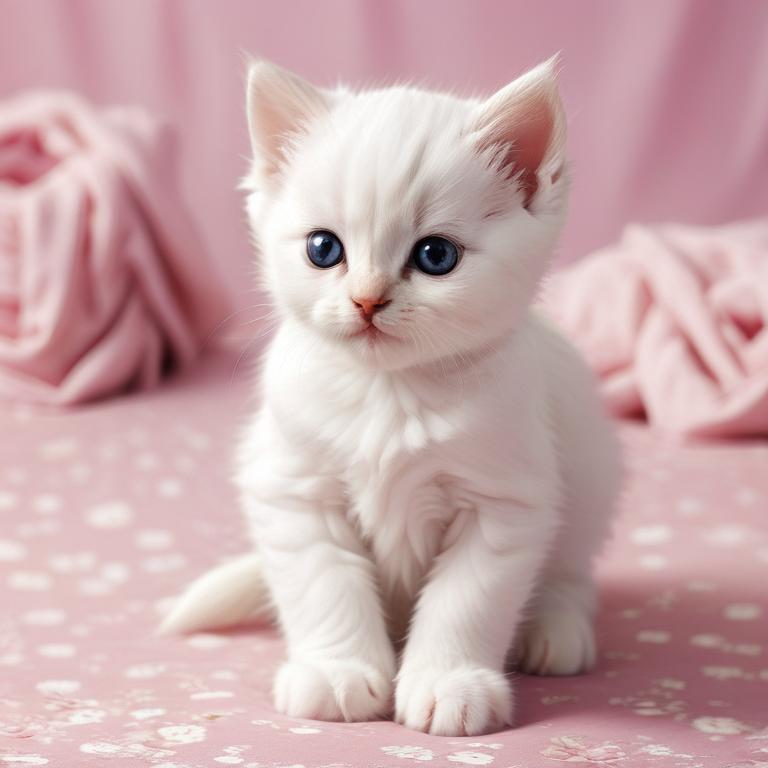 Cute white cat WhatsApp DP
